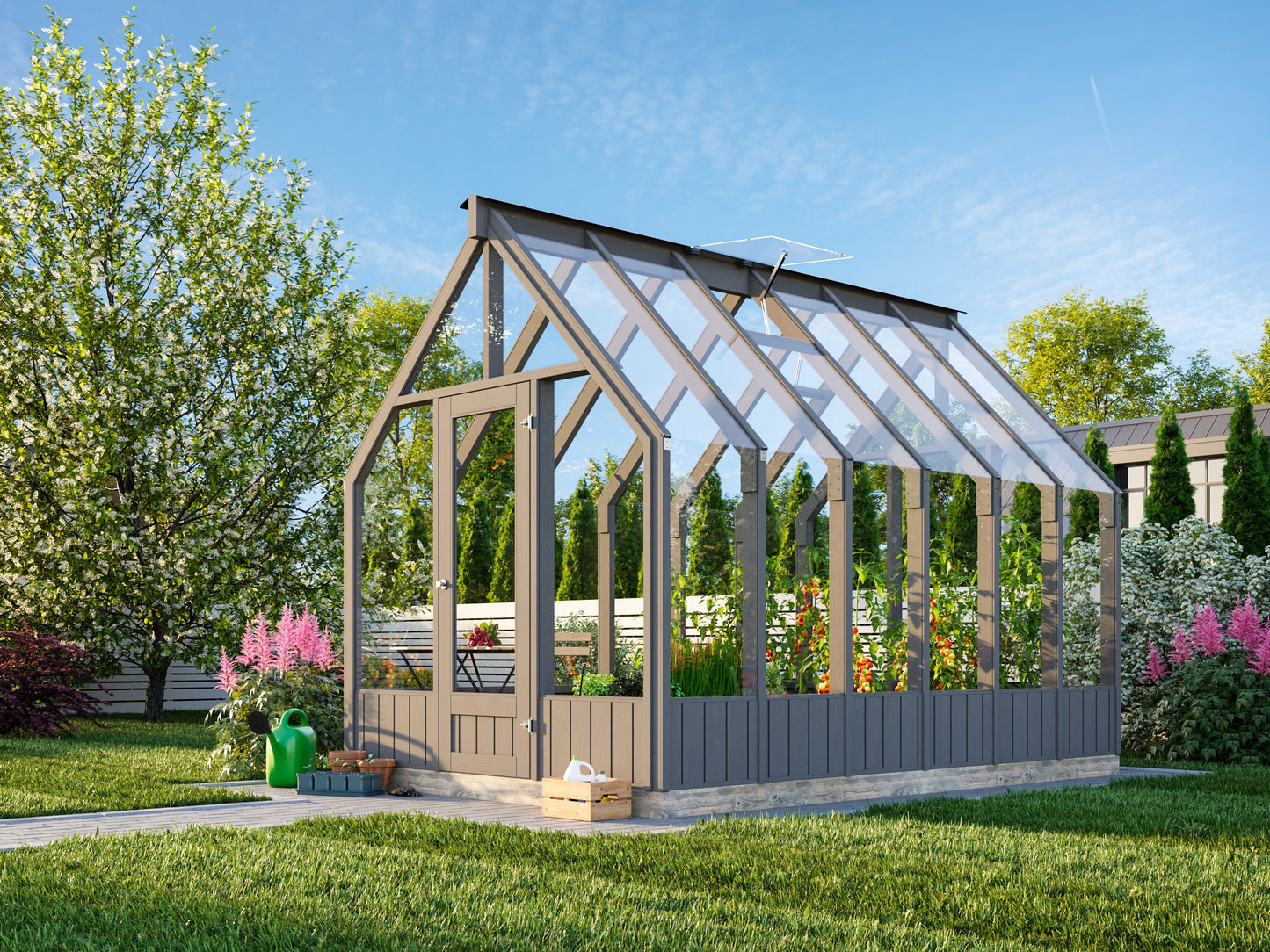 Palmako Emilia 8,2 m2 (RAL7012) - Lackiert dunkelgrau RAL7012
