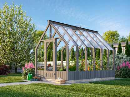 Palmako Emilia 8,2 m2 (RAL7012) - Lackiert dunkelgrau RAL7012