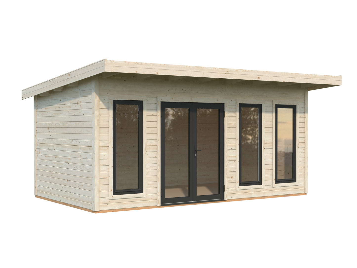 Palmako Aurelia 15,2 m2 - Lackiert weiß RAL9016 + anthrazit RAL7016