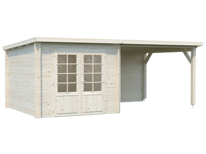 Palmako Ella 6,9+8,2 m2 - Lackiert dunkelgrau RAL7012 + anthrazit RAL7016