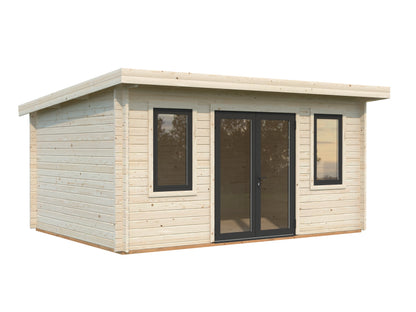 Palmako Lisandra 14,2 m2 - Lackiert weiß RAL9016 + anthrazit RAL7016