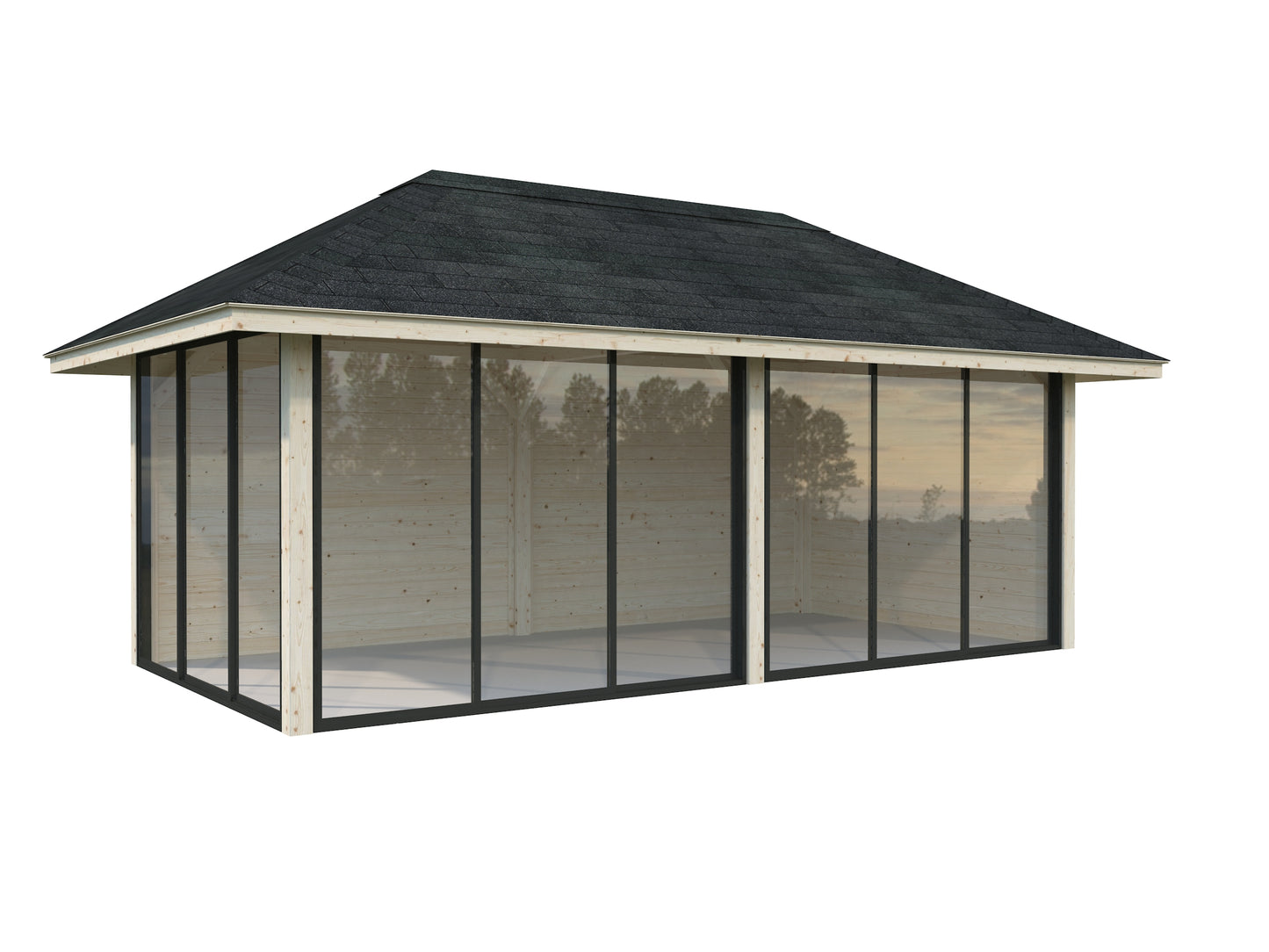 Palmako Bianca 16,6 m2 Set 502 Slide Plus - Grau tauchgrundiert