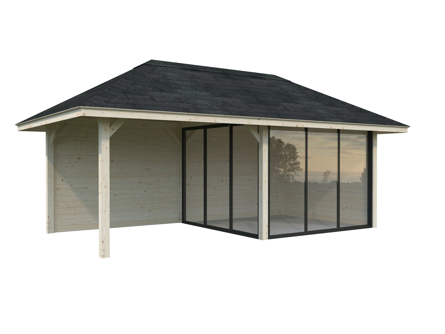 Palmako Bianca 16,6 m2 Set 505 Slide Plus - Transparent tauchgrundiert