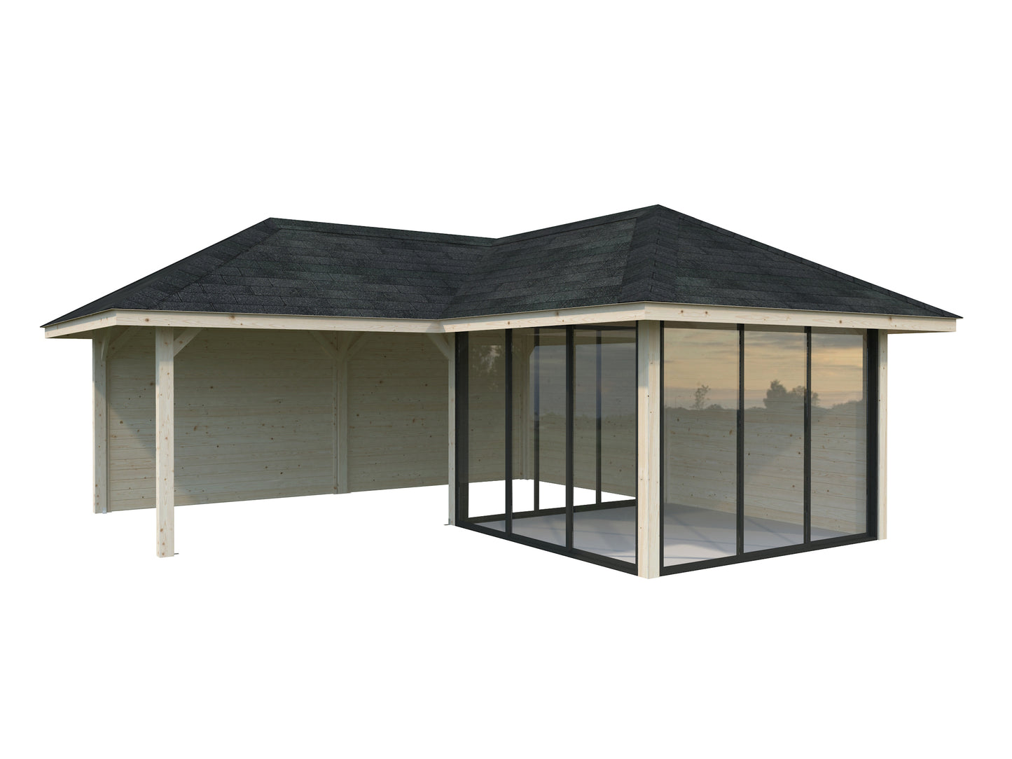 Palmako Bianca 24,9 m2 Set 512 Slide Plus - Naturbelassen