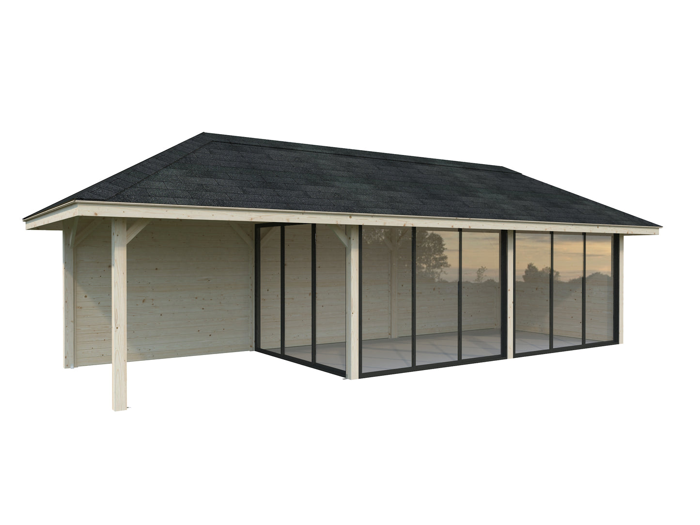 Palmako Bianca 24,9 m2 Set 517 Slide Plus - Naturbelassen