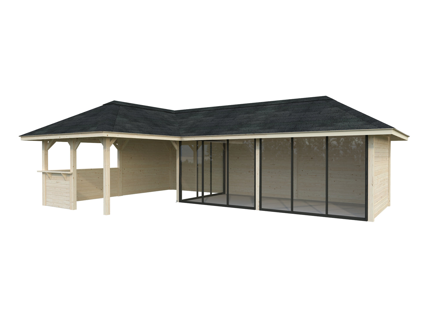 Palmako Bianca 33,2 m2 Set 520 Slide Plus - Grau tauchgrundiert
