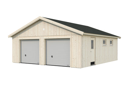Palmako Andre 44,7 m2 mit Sektionaltor - Naturbelassen