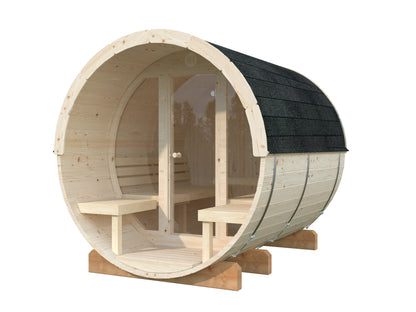 Palmako Anita 1,3+0,7 m2 mit Glasfront - Naturbelassen