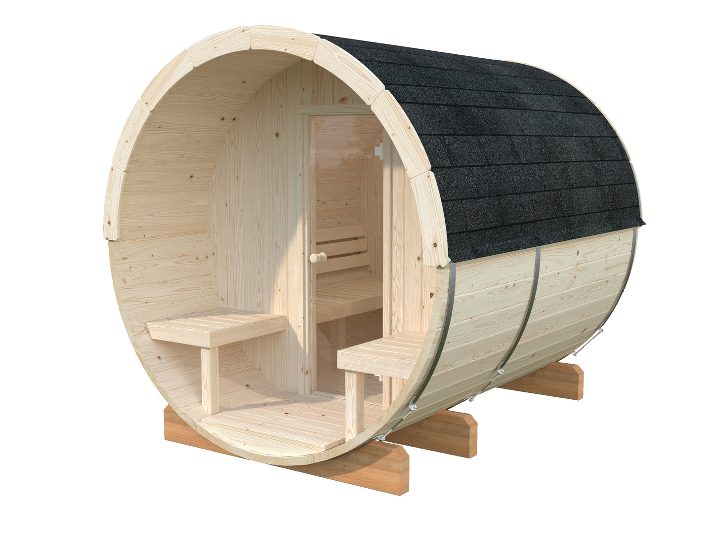 Palmako Anita 1,3+0,7 m2 - Naturbelassen