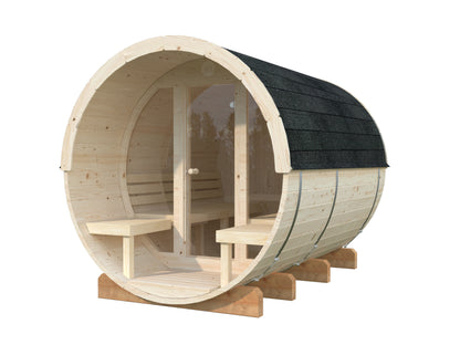 Palmako Anita 1,6+0,7 m2 mit Glasfront - Naturbelassen