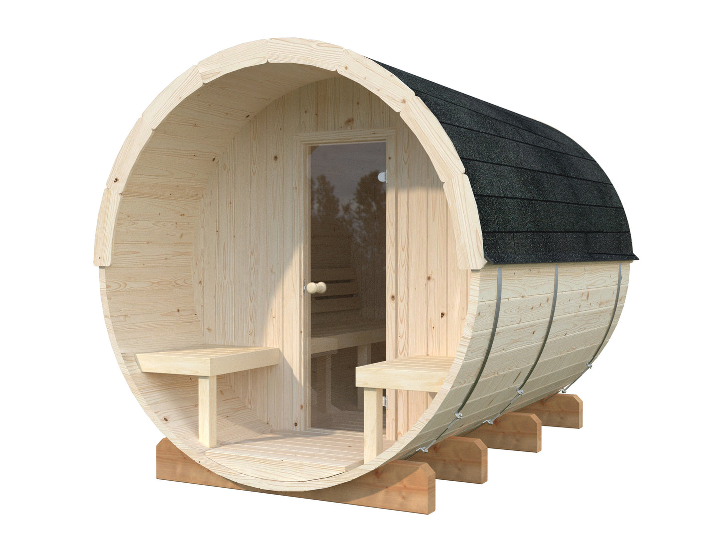 Palmako Anita 1,6+0,7 m2 - Naturbelassen
