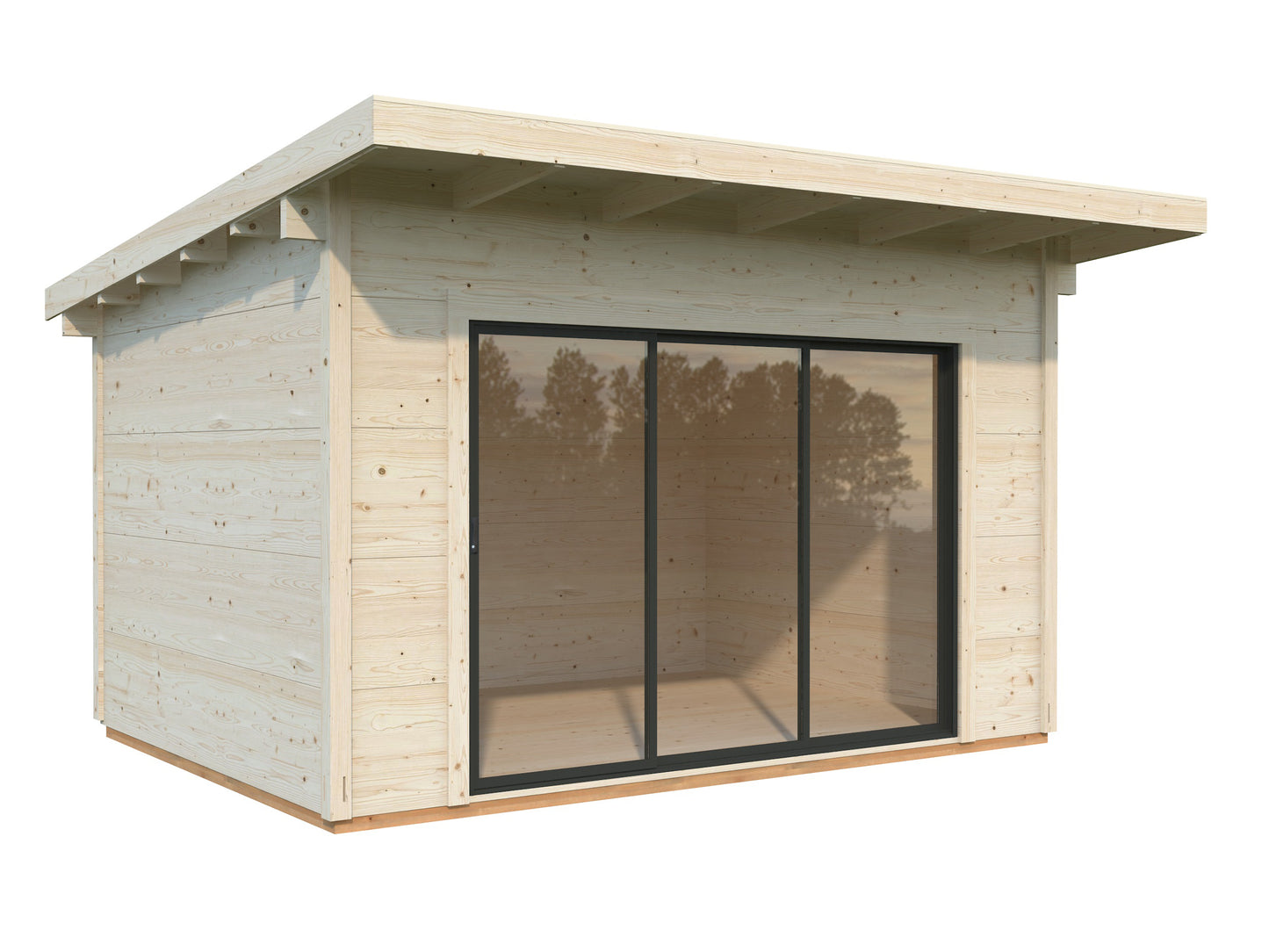 Palmako Grace 11,2 m2 - Lackiert dunkelgrau RAL7012 + anthrazit RAL7016