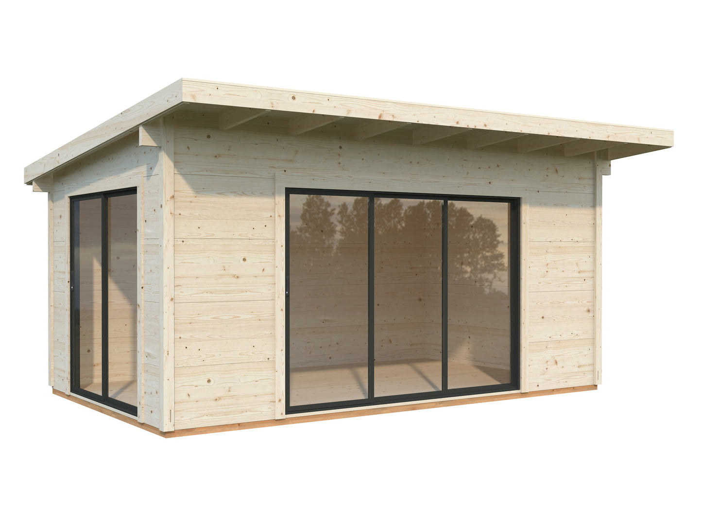 Palmako Grace 14,1 m2 - Lackiert dunkelgrau RAL7012 + anthrazit RAL7016