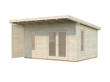 Palmako Grace 14,5 m2 - Lackiert hellgrau RAL7042 + anthrazit RAL7016