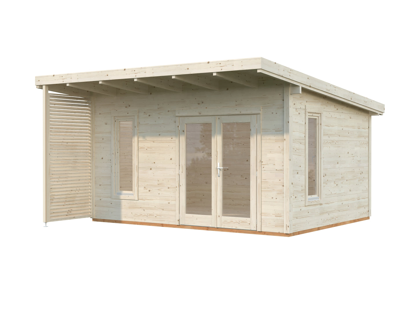 Palmako Grace 14,5 m2 - Lackiert dunkelgrau RAL7012 + weiß RAL9016