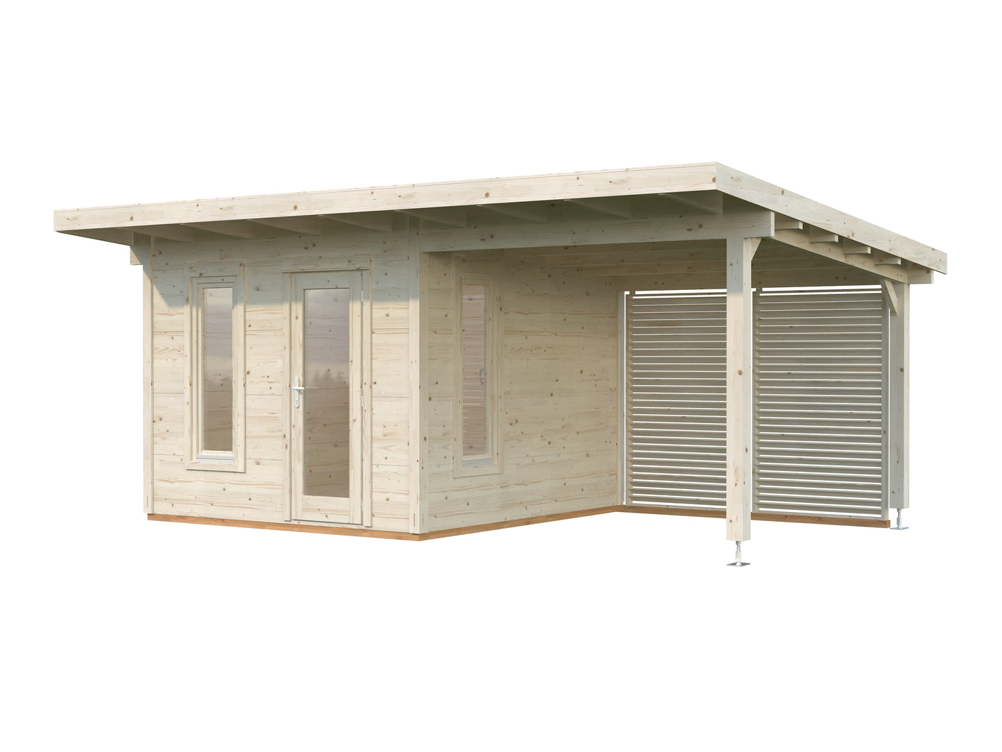 Palmako Grace 8,1+8,1 m2 - Lackiert dunkelgrau RAL7012 + anthrazit RAL7016