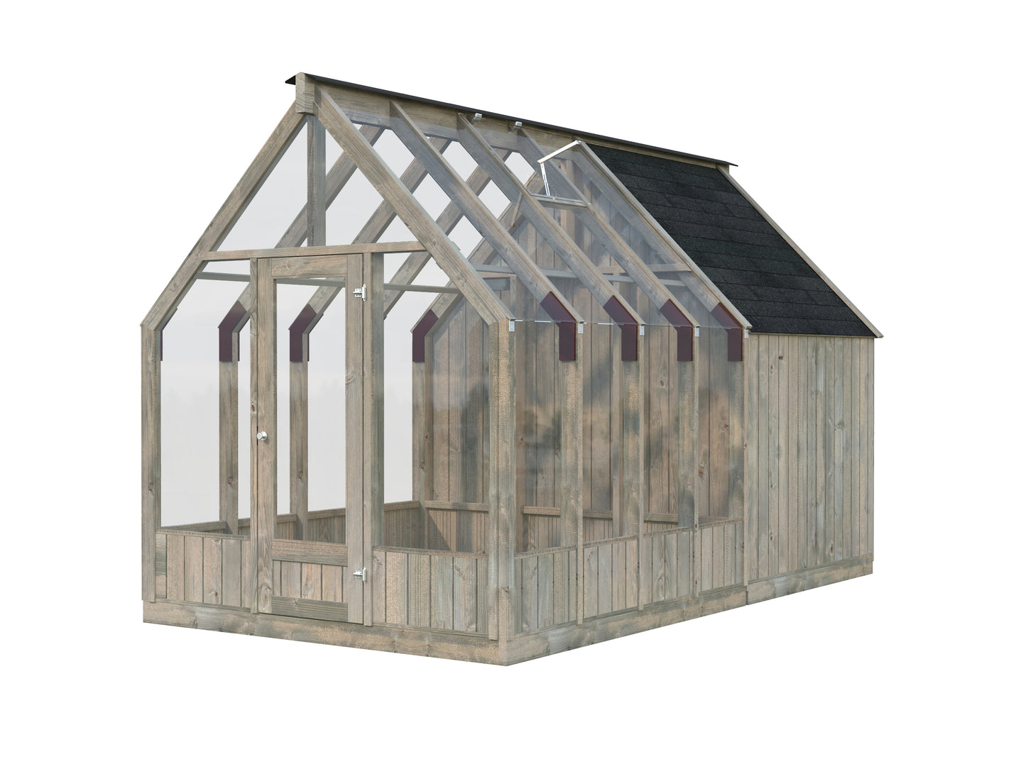 Palmako Emilia 5,4+4,0 m2 - Grau kesseldruckimprägniert