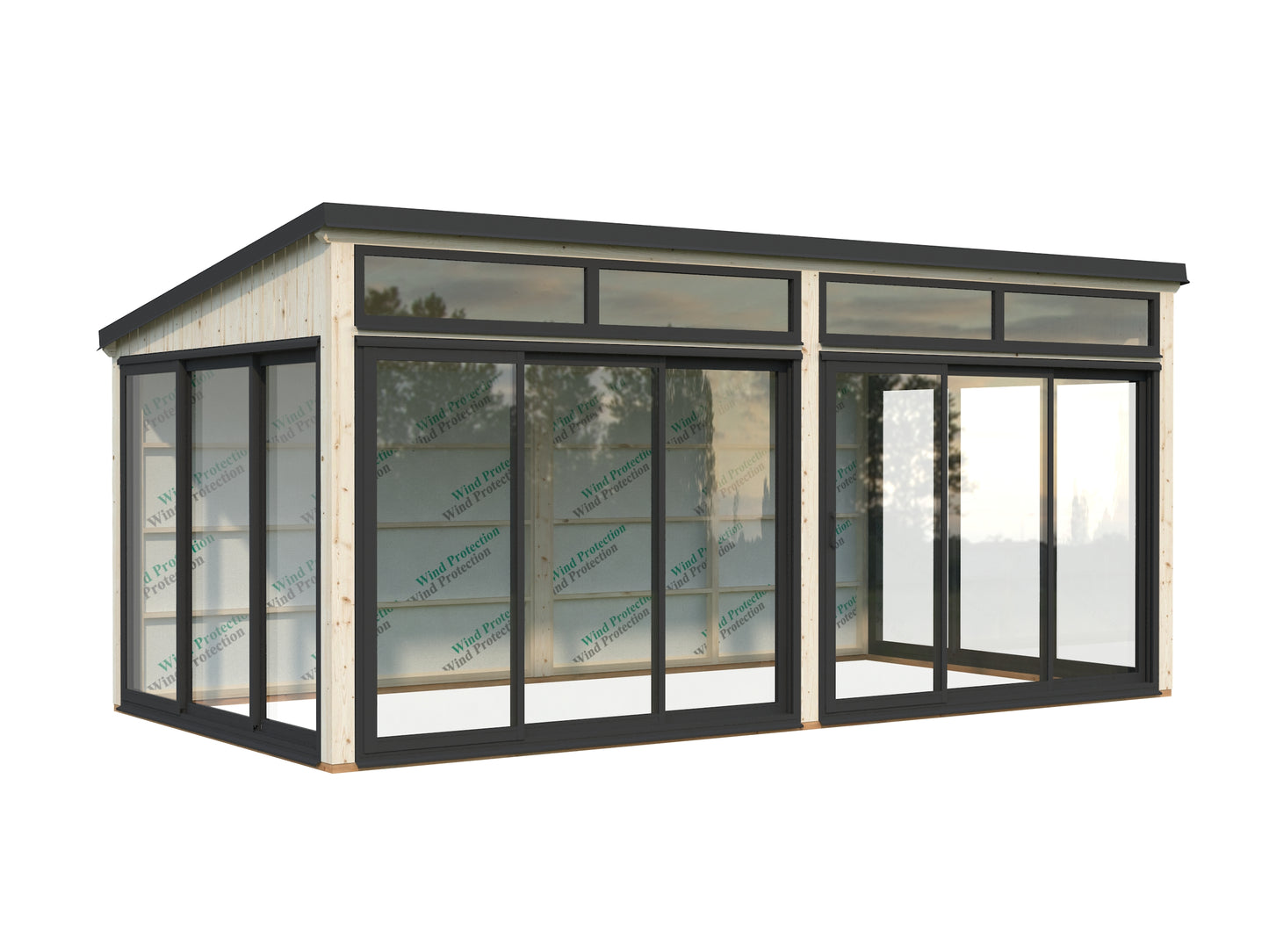 Palmako Saga 16,2 m2 Slide Plus - Grau tauchgrundiert