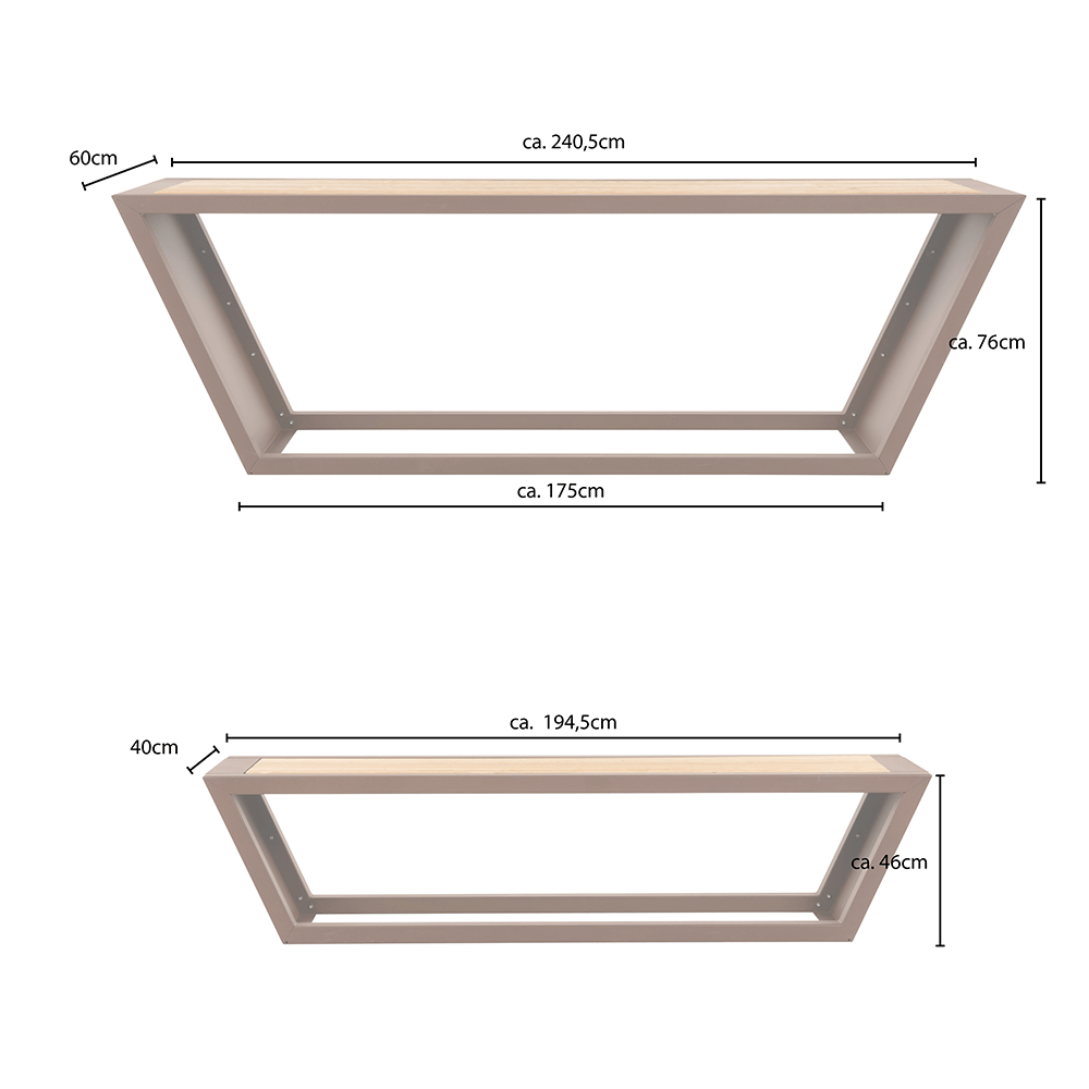 Home Deluxe Sitzgarnitur aus Stahl und Sibirischer Lärche KOBON - Made in Germany
