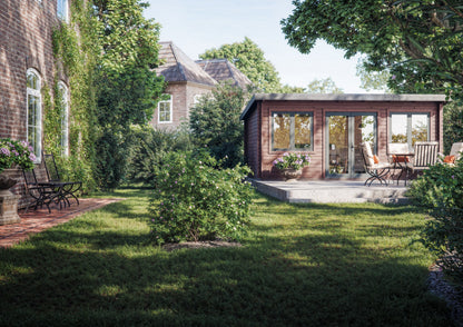 Palmako Lisandra 19,4 m2 - Lackiert hellgrau RAL7042 + anthrazit RAL7016