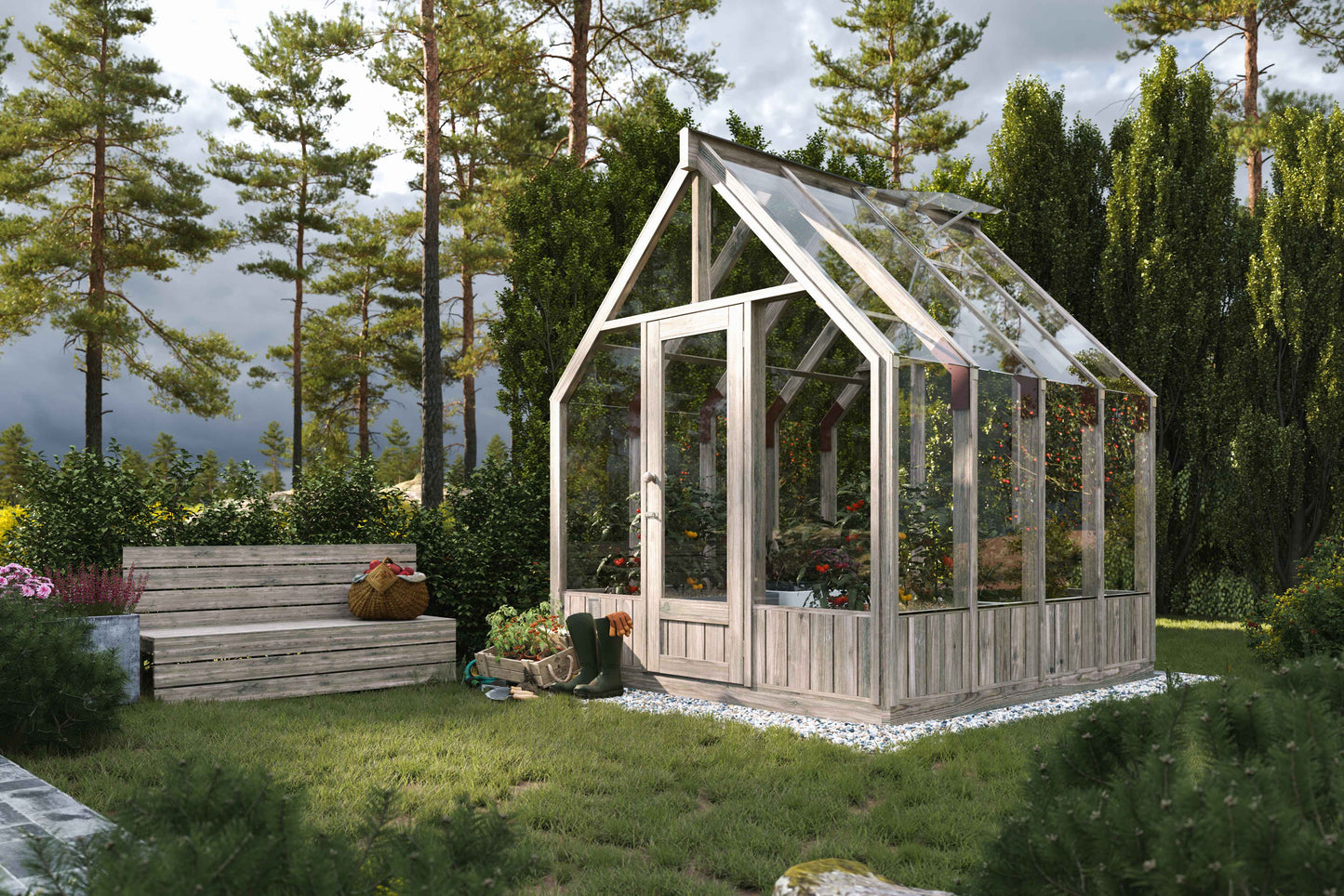 Palmako Emilia 5,4 m2 - Grau kesseldruckimprägniert