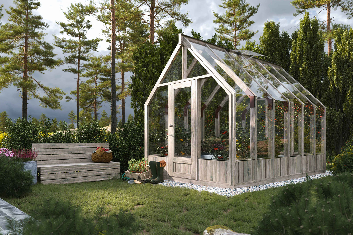 Palmako Emilia 8,2 m2 - Grau kesseldruckimprägniert