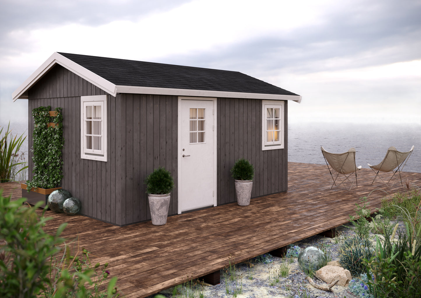 Palmako Hedwig 13,6 m2 - Naturbelassen