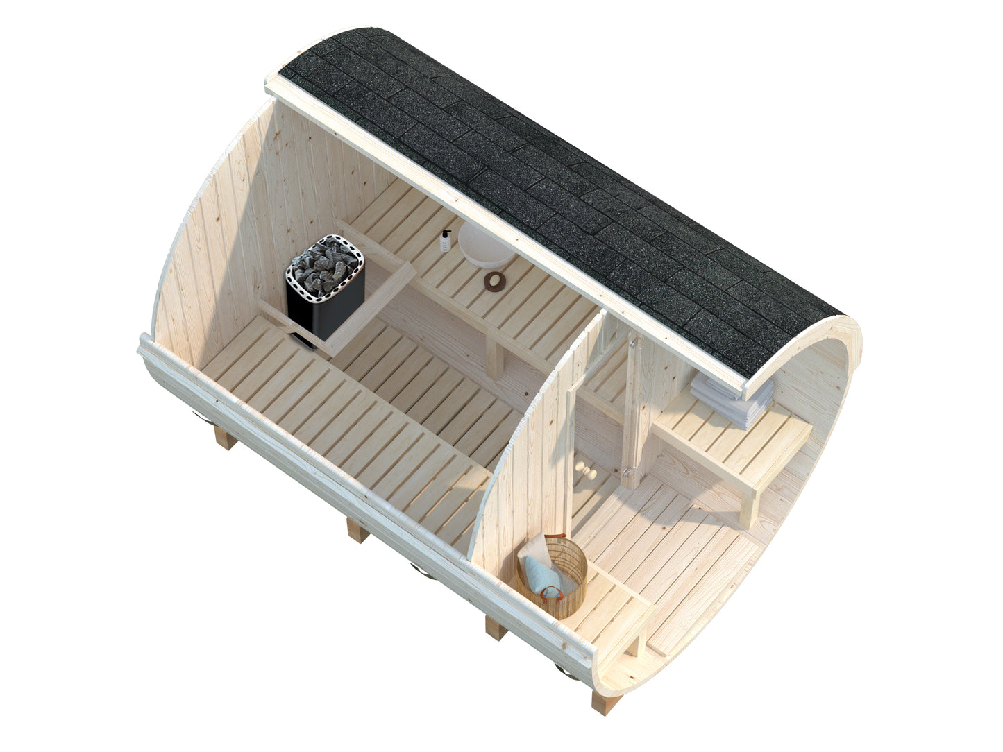 Palmako Anita 1,6+0,7 m2 - Naturbelassen