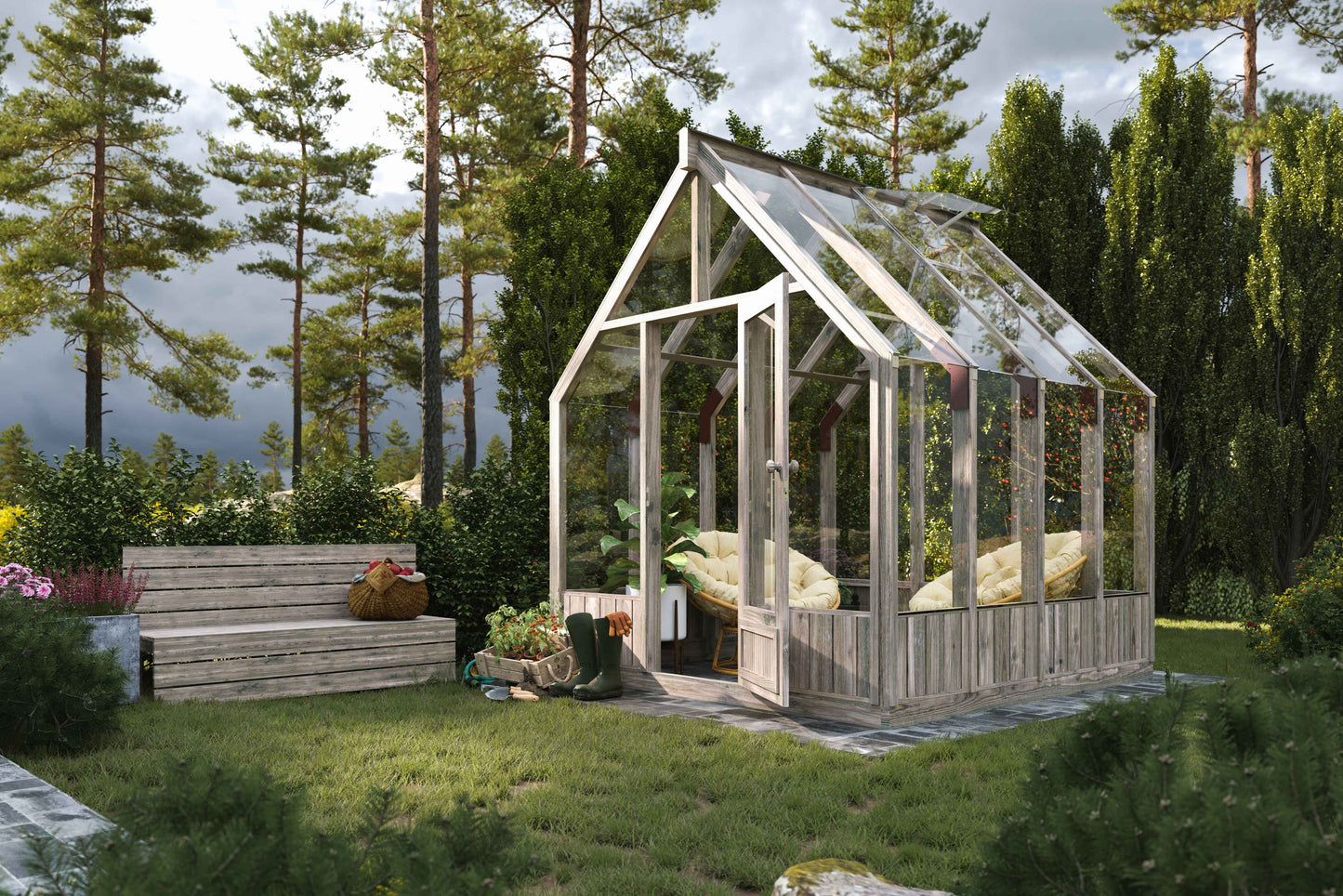 Palmako Emilia 5,4 m2 - Grau kesseldruckimprägniert
