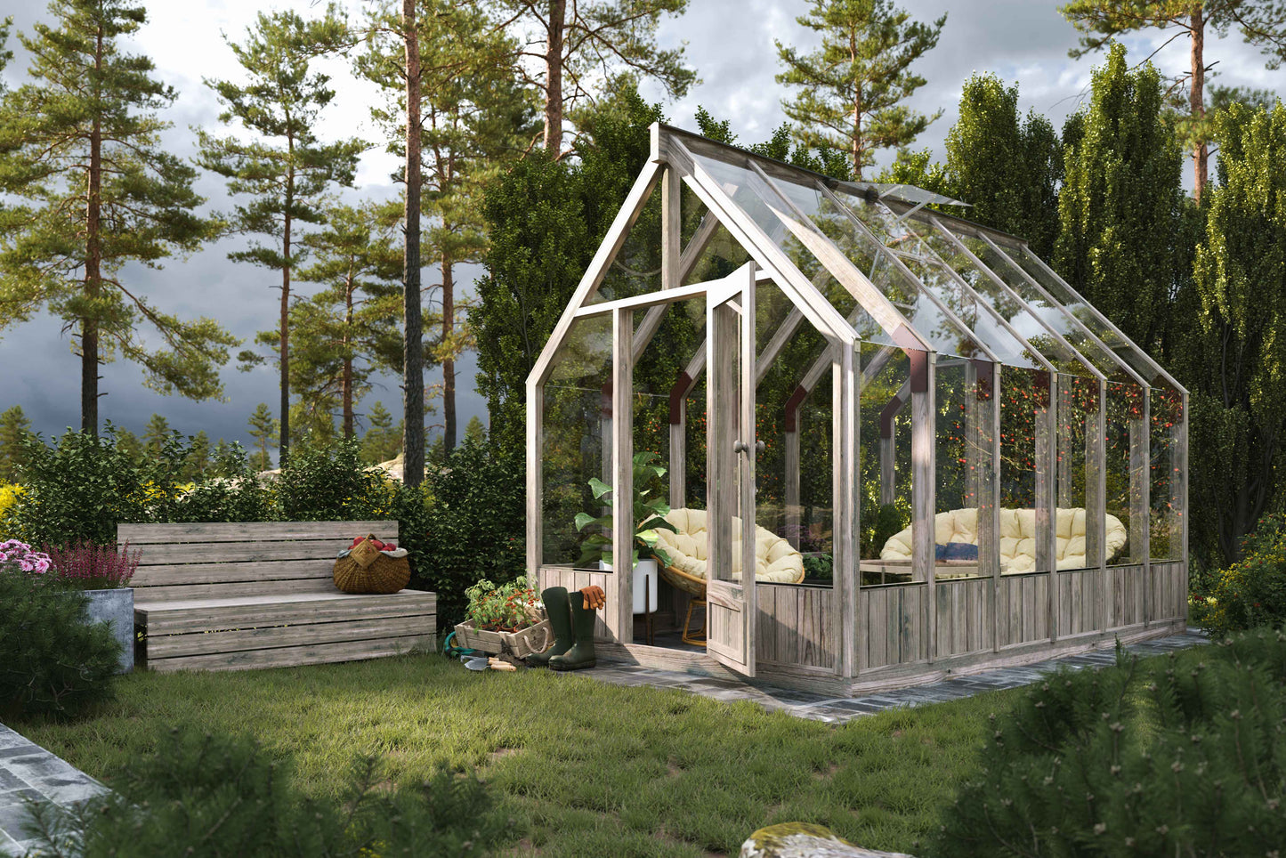 Palmako Emilia 8,2 m2 - Grau kesseldruckimprägniert