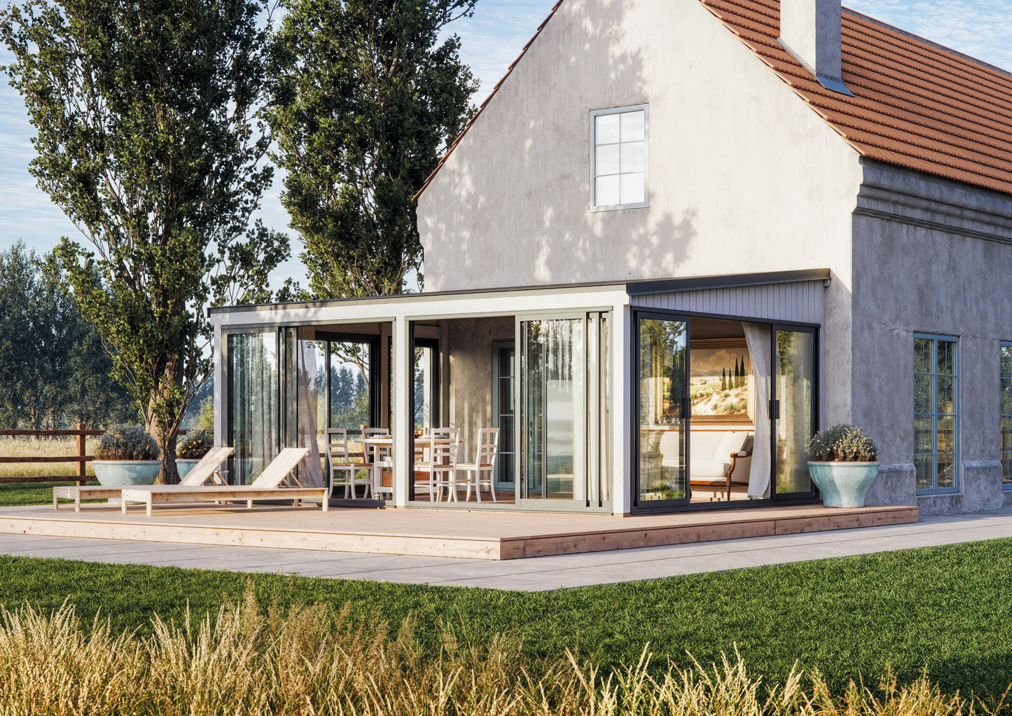 Palmako Lumi 23,3 m2 Slide Plus - Lackiert dunkelgrau RAL7012