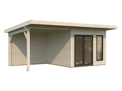 Palmako Aurelia 8,4+7,9 m2 - Lackiert dunkelgrau RAL7012 + anthrazit RAL7016