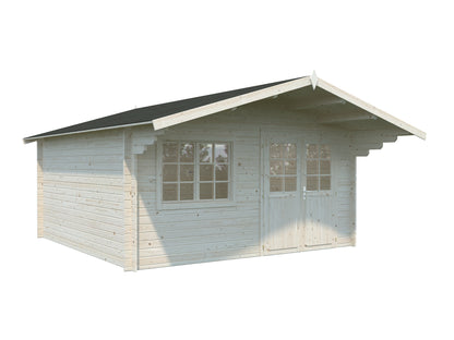 Palmako Britta 17,5 m2 - Lackiert hellgrau RAL7042 + weiß RAL9016