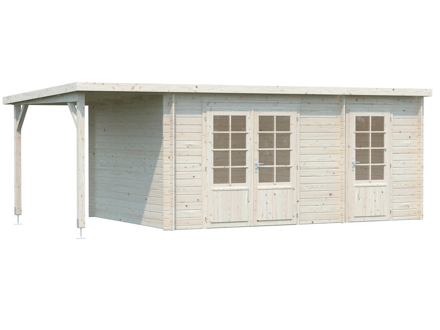 Palmako Ella 13,1+3,9 m2 - Naturbelassen