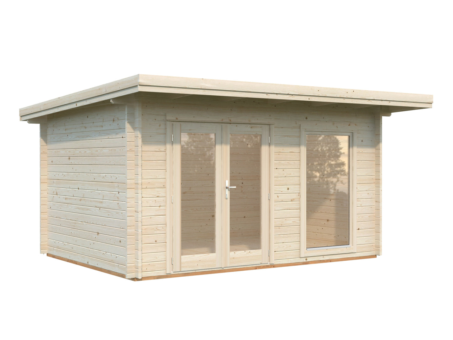 Palmako Heidi 11,7 m2 - Lackiert hellgrau RAL7042 + anthrazit RAL7016