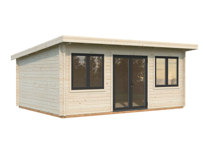 Palmako Lisandra 19,4 m2 - Lackiert hellgrau RAL7042 + anthrazit RAL7016