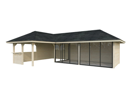 Palmako Bianca 33,2 m2 Set 220 Slide - Lackiert weiß RAL9016