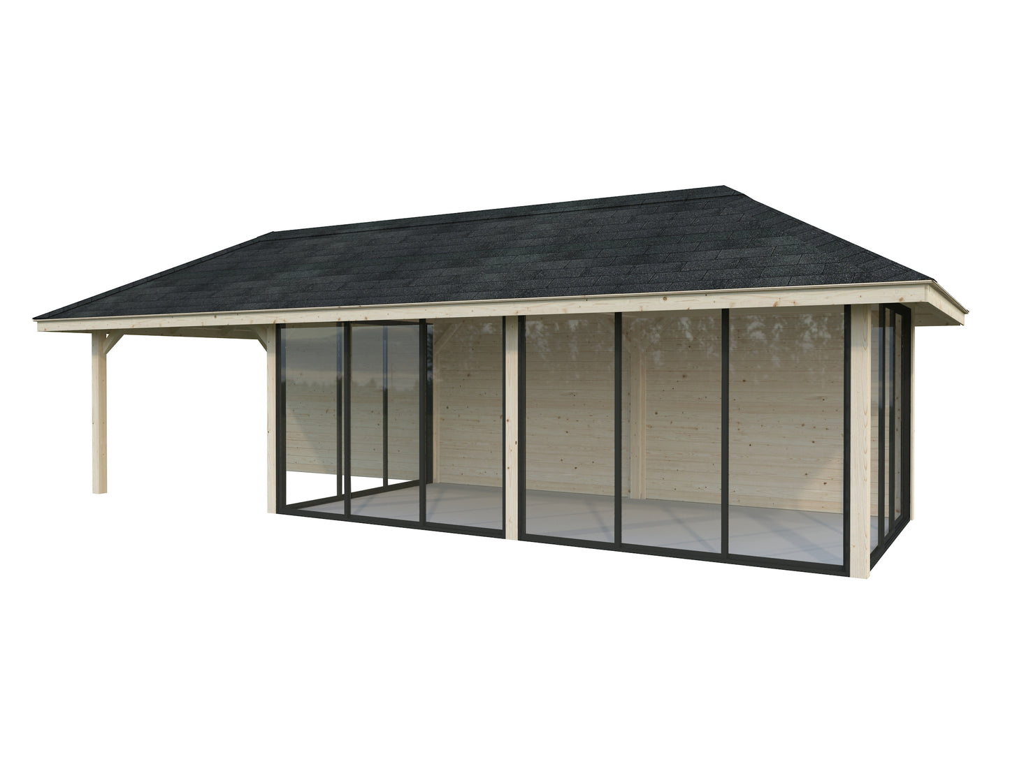 Palmako Bianca 24,9 m2 Set 518 Slide Plus - Naturbelassen