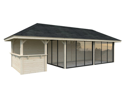 Palmako Bianca 24,9 m2 Set 519 Slide Plus - Grau tauchgrundiert