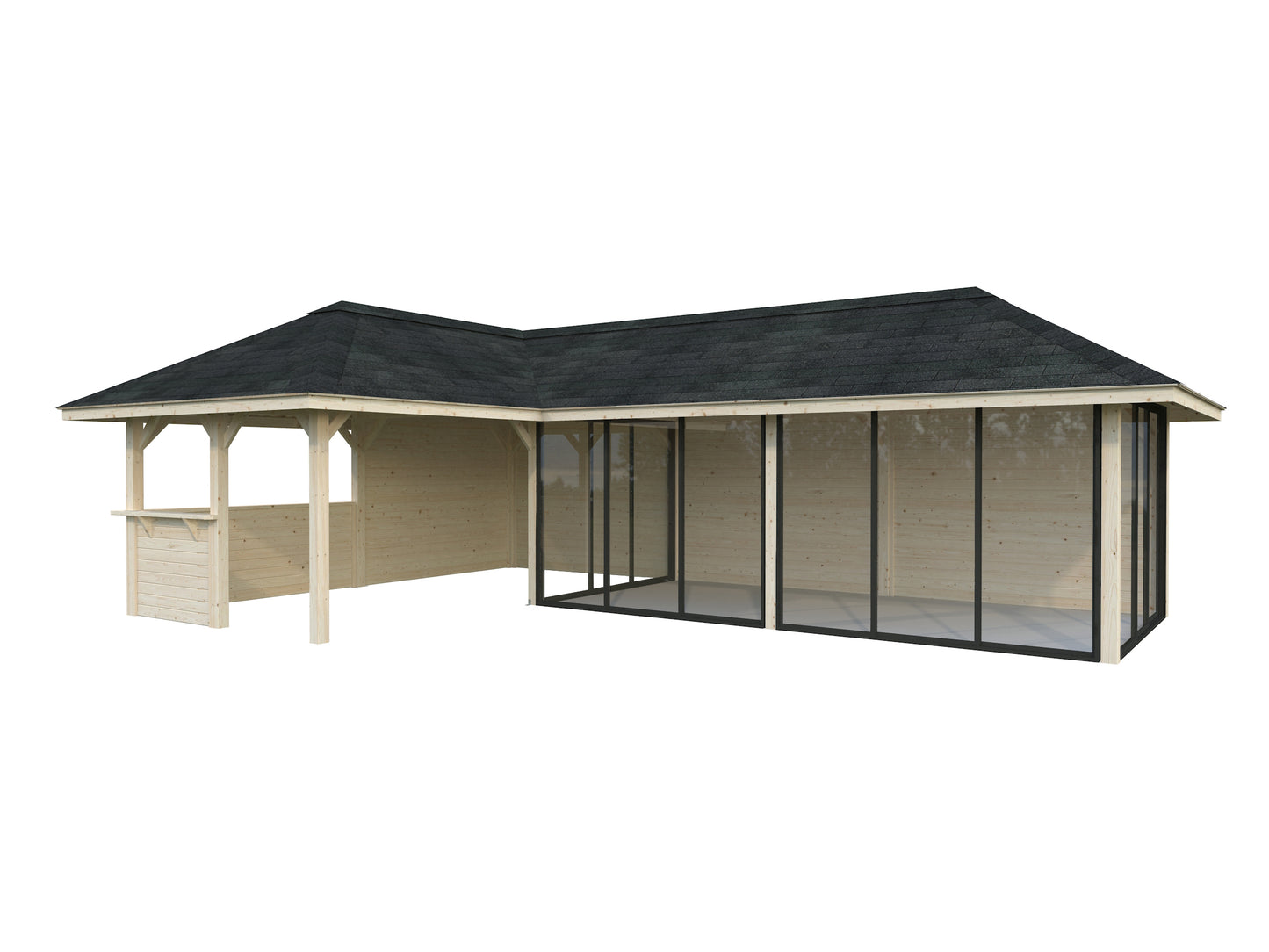 Palmako Bianca 33,2 m2 Set 521 Slide Plus - Naturbelassen
