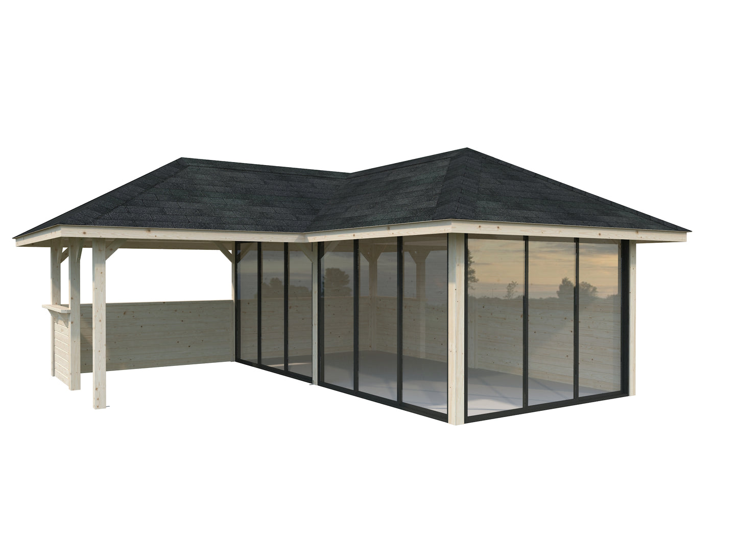 Palmako Bianca 24,9 m2 Set 523 Slide Plus - Grau tauchgrundiert