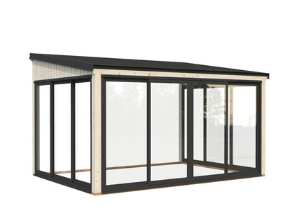 Palmako Lumi 11,6 m2 Slide - Lackiert weiß RAL9016