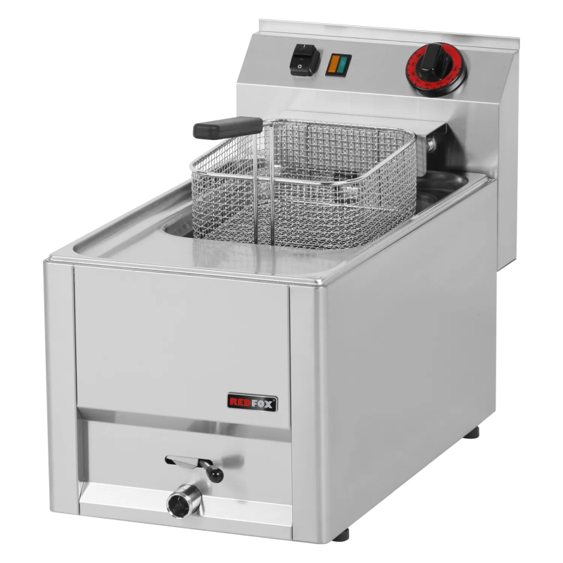 KBS Gastrotechnik Elektro-Fritteuse 1x 8 Liter Becken Ausführung 400 Volt - Tischgerät