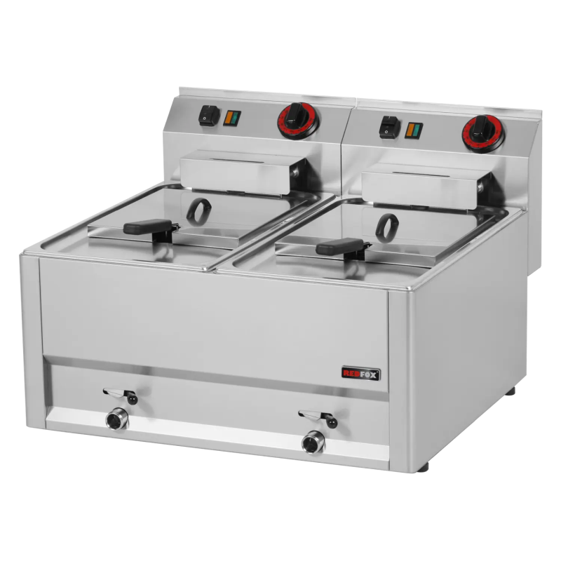 KBS Gastrotechnik Elektro-Fritteuse 2x 8 Liter Becken - Tischgerät