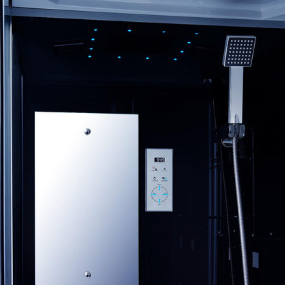 Home Deluxe Duschkabine mit LED-Beleuchtung WAVE M - 90 x 90 cm