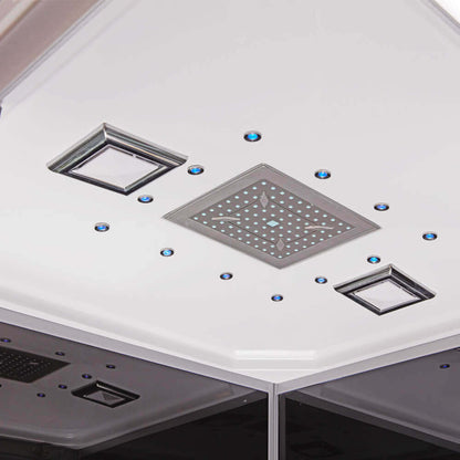 Home Deluxe Duschkabine mit LED-Beleuchtung WAVE S - 90 x 80 cm