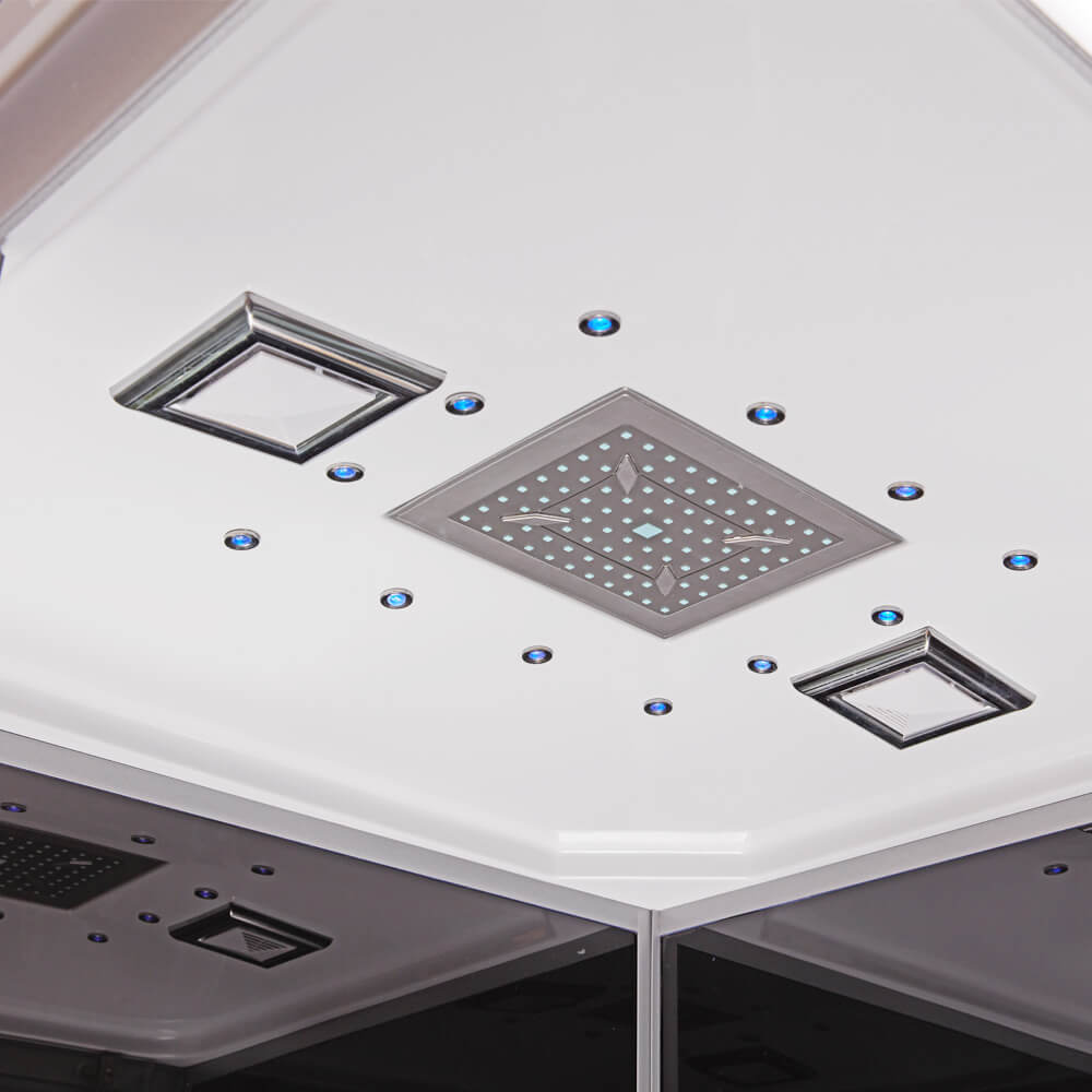 Home Deluxe Duschkabine mit LED-Beleuchtung WAVE M - 90 x 90 cm
