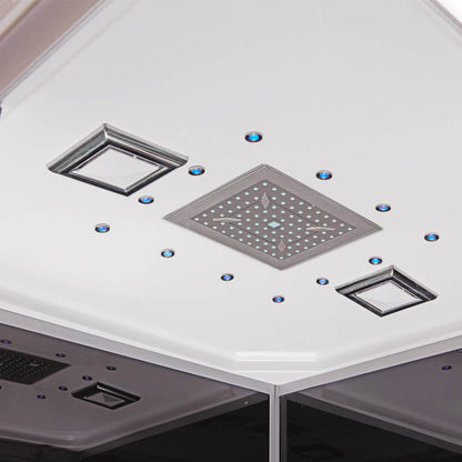 Home Deluxe Duschkabine mit LED-Beleuchtung WAVE M - 90 x 90 cm