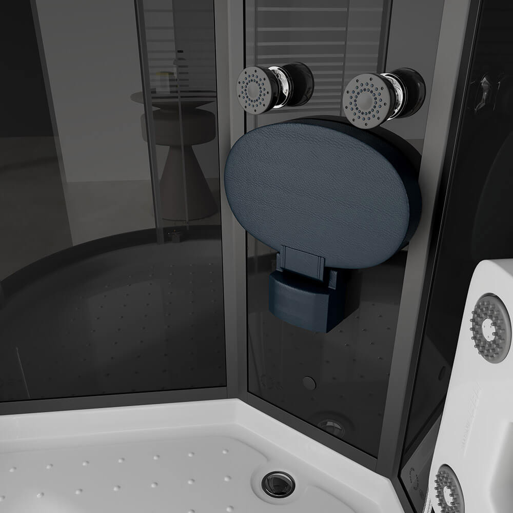 Home Deluxe Duschkabine BLACK PEARL mit Regendusche - 100 x 100 cm