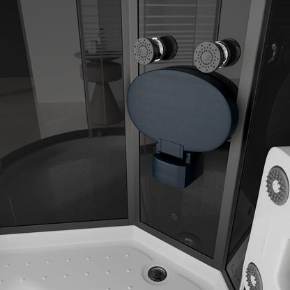 Home Deluxe Duschkabine BLACK PEARL mit Regendusche - 100 x 100 cm